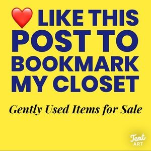❤️Like this post to be notified of new items in my CLOSET❤️